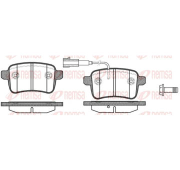 Sada brzdových destiček, kotoučová brzda REMSA 1450.02