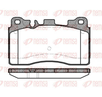 Sada brzdových destiček, kotoučová brzda REMSA 1454.00