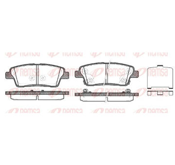 Sada brzdových destiček, kotoučová brzda REMSA 1458.02