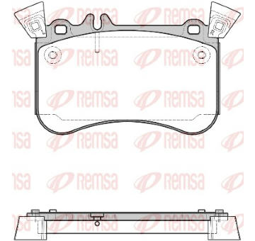 Sada brzdových destiček, kotoučová brzda REMSA 1465.10