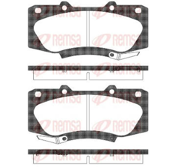 Sada brzdových destiček, kotoučová brzda REMSA 1468.04