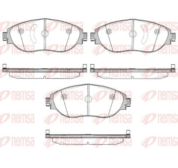 Sada brzdových destiček, kotoučová brzda REMSA 1470.00