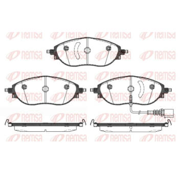Sada brzdových destiček, kotoučová brzda REMSA 1470.01