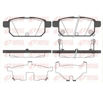 Sada brzdových destiček, kotoučová brzda REMSA 1471.02
