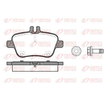 Sada brzdových destiček, kotoučová brzda REMSA 1477.00