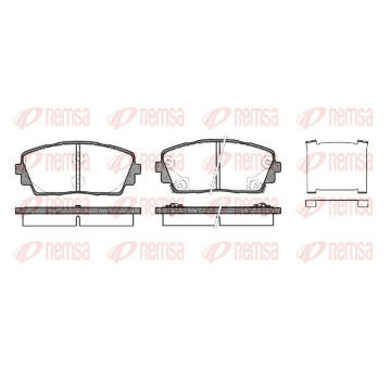Sada brzdových destiček, kotoučová brzda REMSA 1481.02