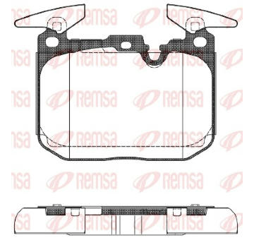 Sada brzdových destiček, kotoučová brzda REMSA 1491.00