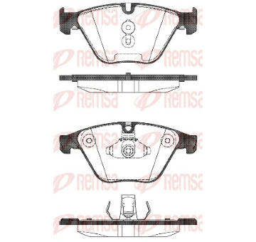 Sada brzdových destiček, kotoučová brzda REMSA 1496.00