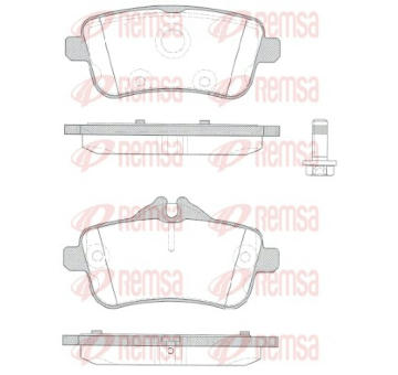 Sada brzdových destiček, kotoučová brzda REMSA 1503.10