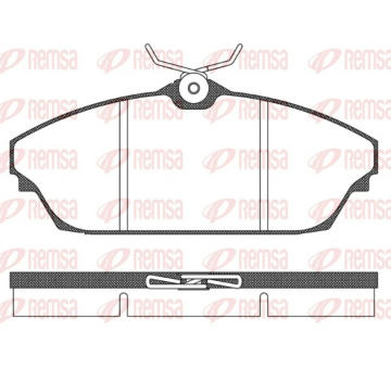 Sada brzdových destiček, kotoučová brzda REMSA 1504.00