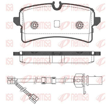 Sada brzdových destiček, kotoučová brzda REMSA 1505.02