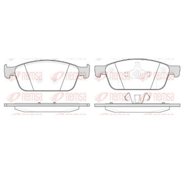 Sada brzdových destiček, kotoučová brzda REMSA 1510.10