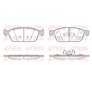 Sada brzdových destiček, kotoučová brzda REMSA 1510.50