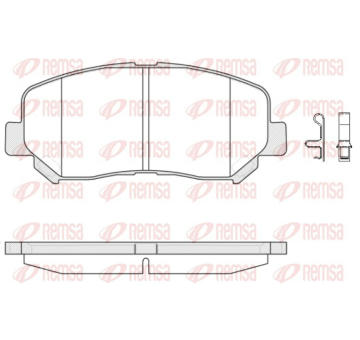 Sada brzdových destiček, kotoučová brzda REMSA 1513.02
