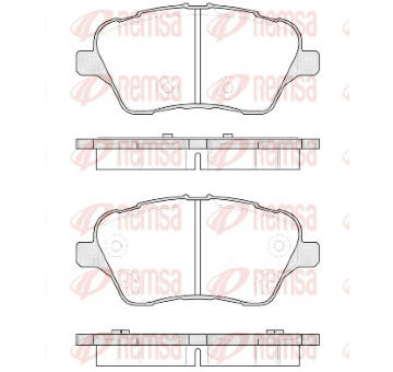 Sada brzdových destiček, kotoučová brzda REMSA 1514.00