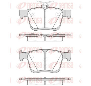 Sada brzdových destiček, kotoučová brzda REMSA 1516.00