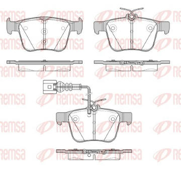 Sada brzdových destiček, kotoučová brzda REMSA 1516.11