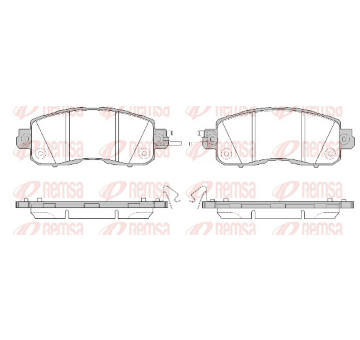 Sada brzdových destiček, kotoučová brzda REMSA 1517.04
