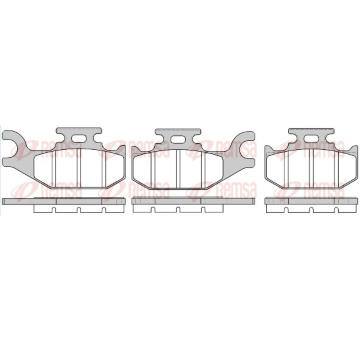 Sada brzdových destiček, kotoučová brzda REMSA 1519.00