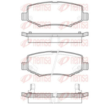 Sada brzdových destiček, kotoučová brzda REMSA 1528.02