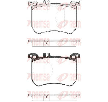 Sada brzdových destiček, kotoučová brzda REMSA 1533.00