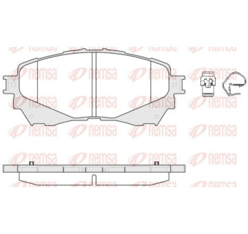 Sada brzdových destiček, kotoučová brzda REMSA 1538.04