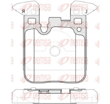 Sada brzdových destiček, kotoučová brzda REMSA 1539.00