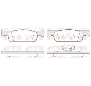 Sada brzdových destiček, kotoučová brzda REMSA 1540.00
