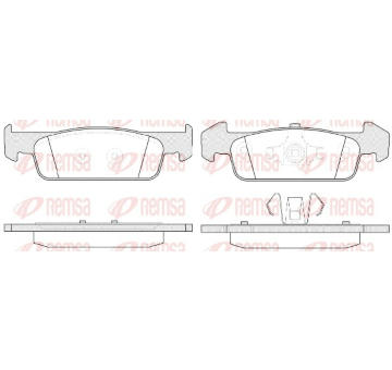 Sada brzdových destiček, kotoučová brzda REMSA 1540.10