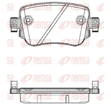 Sada brzdových destiček, kotoučová brzda REMSA 1549.08