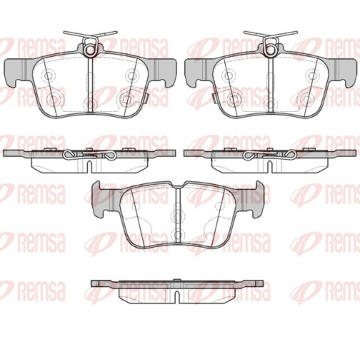 Sada brzdových destiček, kotoučová brzda REMSA 1551.12