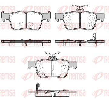 Sada brzdových destiček, kotoučová brzda REMSA 1551.20