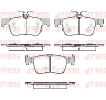Sada brzdových destiček, kotoučová brzda REMSA 1551.32