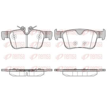 Sada brzdových destiček, kotoučová brzda REMSA 1551.10