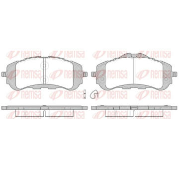 Sada brzdových destiček, kotoučová brzda REMSA 1559.00