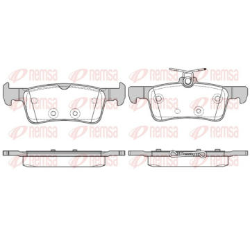 Sada brzdových destiček, kotoučová brzda REMSA 1563.10