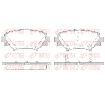 Sada brzdových destiček, kotoučová brzda REMSA 1570.02