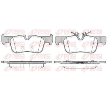 Sada brzdových destiček, kotoučová brzda REMSA 1573.00