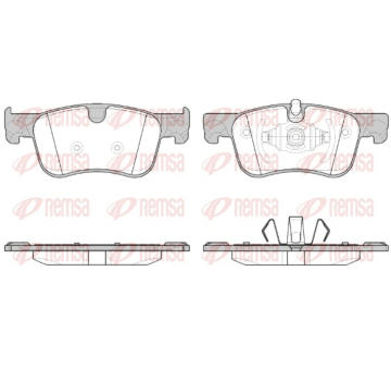Sada brzdových destiček, kotoučová brzda REMSA 1580.00