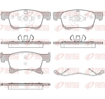 Sada brzdových destiček, kotoučová brzda REMSA 1580.02