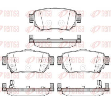 Sada brzdových destiček, kotoučová brzda REMSA 1582.02