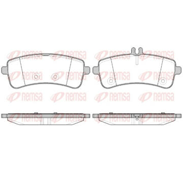 Sada brzdových destiček, kotoučová brzda REMSA 1594.00