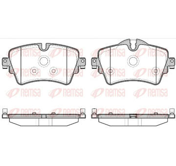 Sada brzdových destiček, kotoučová brzda REMSA 1599.08