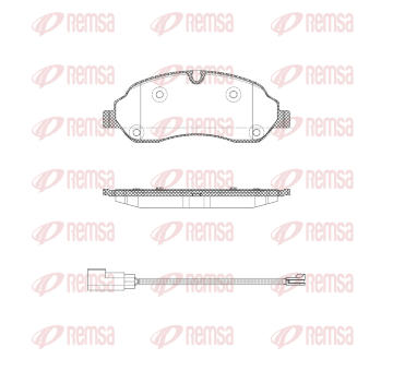 Sada brzdových destiček, kotoučová brzda REMSA 1602.12