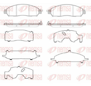 Sada brzdových destiček, kotoučová brzda REMSA 1612.24