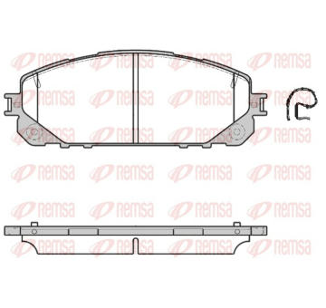 Sada brzdových destiček, kotoučová brzda REMSA 1613.00