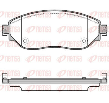 Sada brzdových destiček, kotoučová brzda REMSA 1617.08