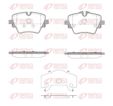 Sada brzdových destiček, kotoučová brzda REMSA 1625.00