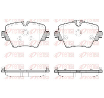 Sada brzdových destiček, kotoučová brzda REMSA 1625.08