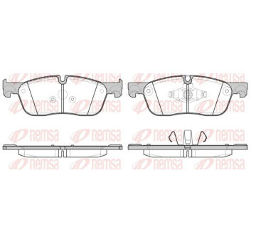 Sada brzdových destiček, kotoučová brzda REMSA 1633.00